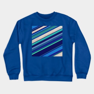 Blues and WOOD stripes Crewneck Sweatshirt